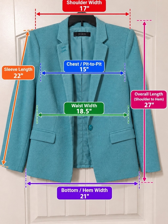 The Limited Jackets & Blazers - The Limited Teal Single-Button Blazer